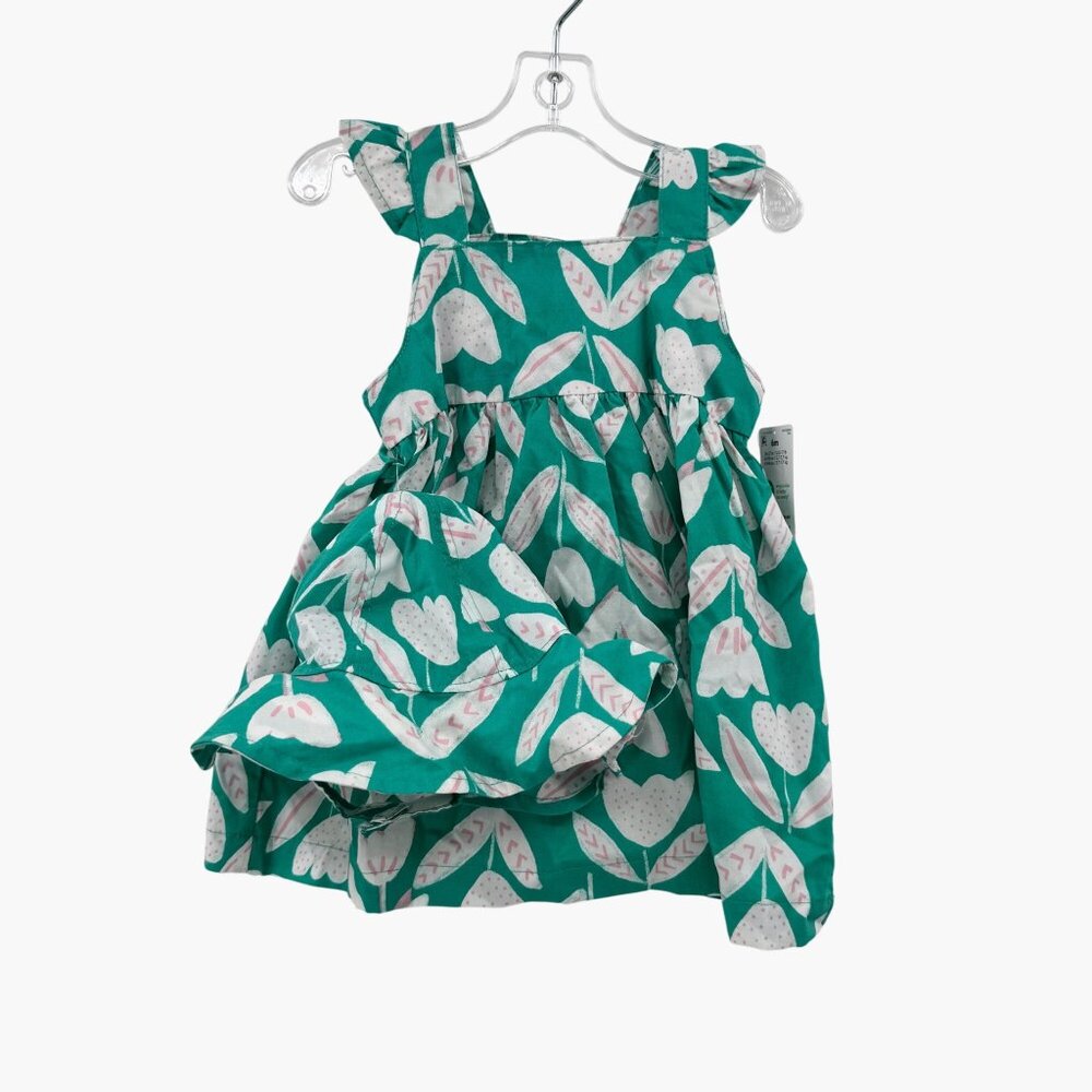 NEW Carter's Baby Girl Tulip Dress and Hat - Size 6M